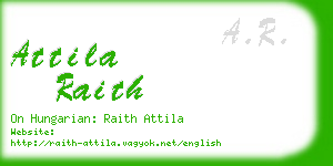 attila raith business card